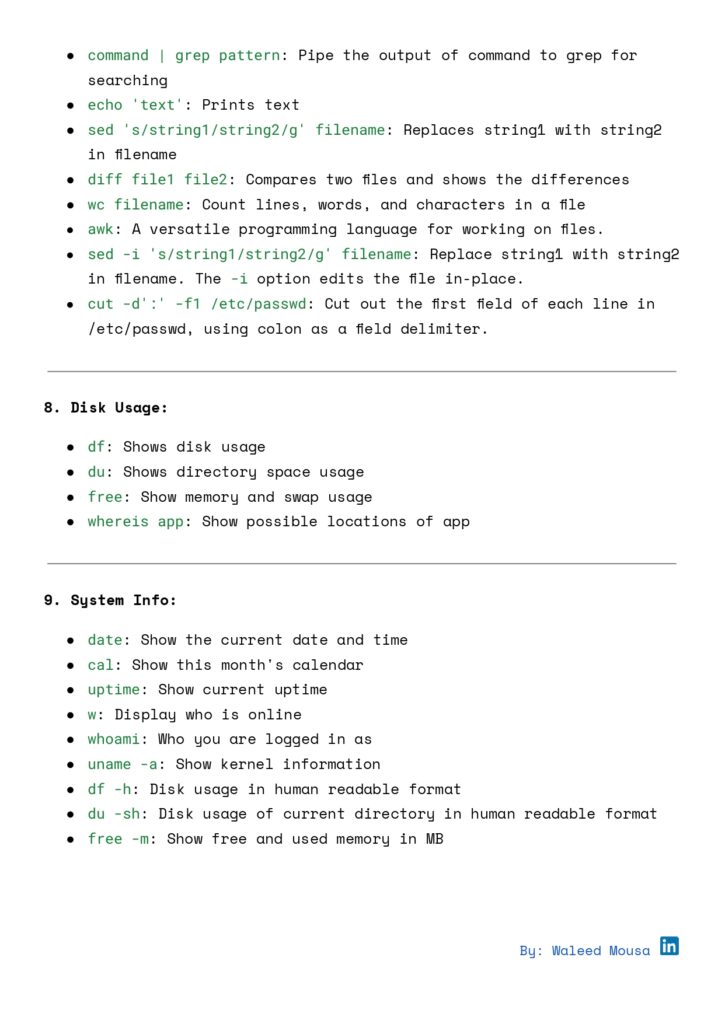 100+ Essential Linux Commands Cheat Sheet