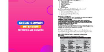 Cisco SDWAN Interview Questions and Answers PDF