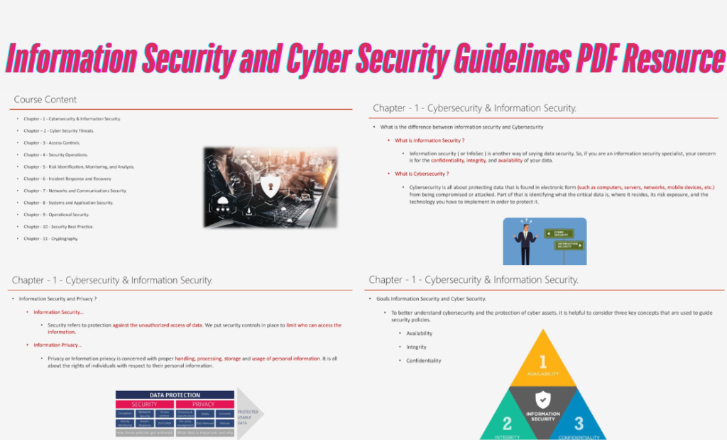 Information Security and Cyber Security Guidelines PDF Resource