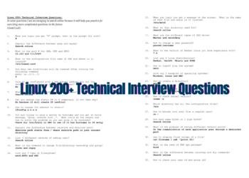 Linux 200+ Technical Interview Questions PDF