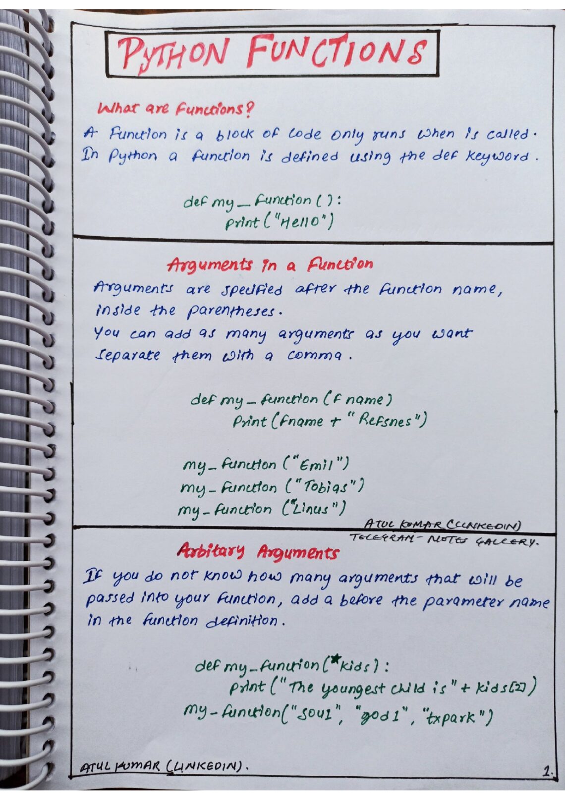 OOPs in Python with Handwritten Notes (PDF)
