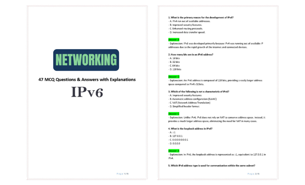 Unlock IPv6 Mastery: 47 Practice Questions & Answers (PDF Guide)