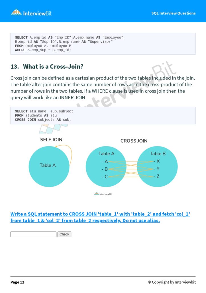 66 SQL Interview Questions (PDF)