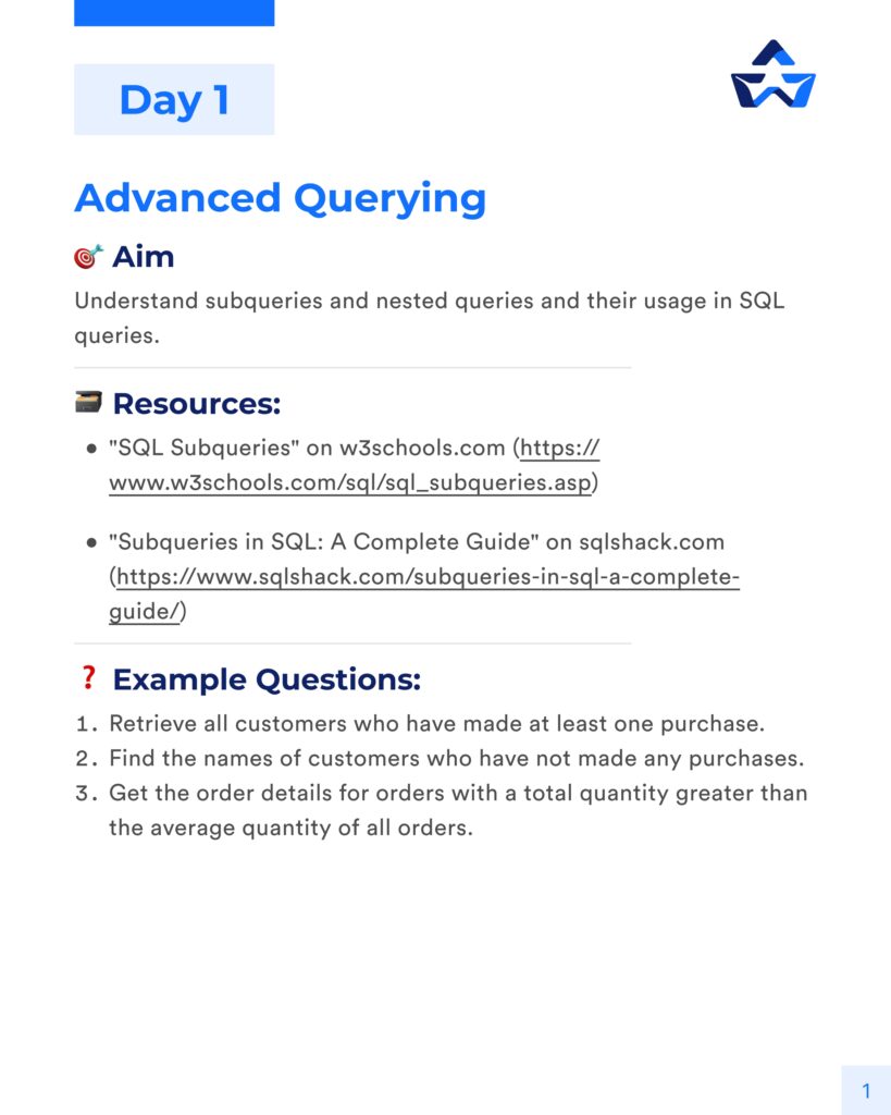 Advanced SQL in Just 10 Days (PDF)