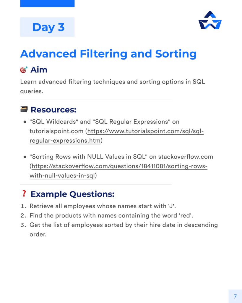 Advanced SQL in Just 10 Days (PDF)