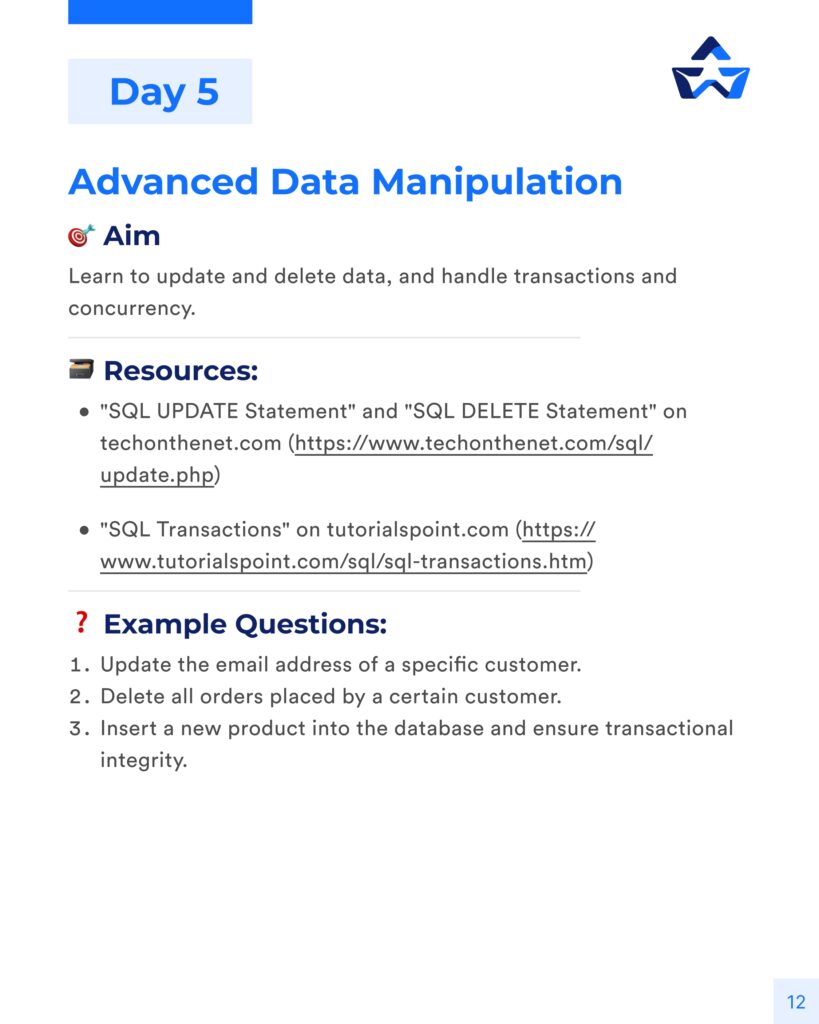 Advanced SQL in Just 10 Days (PDF)