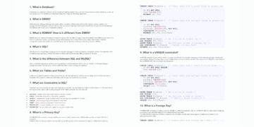 DBMS and SQL Questions and Answers