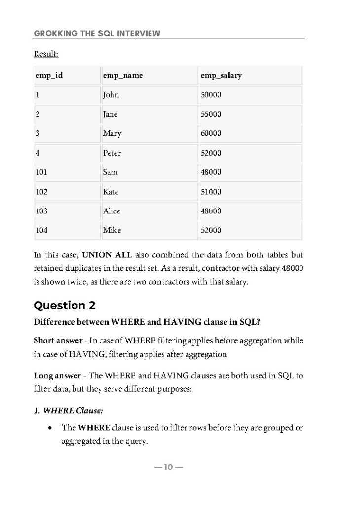 Grokking The SQL Interview (PDF)