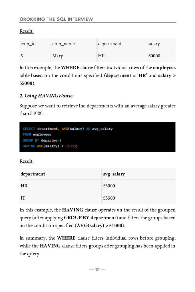Grokking The SQL Interview (PDF)