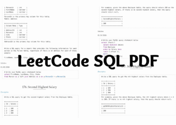 LeetCode SQL PDF