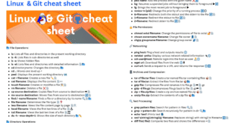 Linux and Git Cheat Sheet PDF