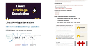 Linux Privilege Escalation PDF