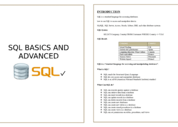 SQL Basics and Advanced PDF