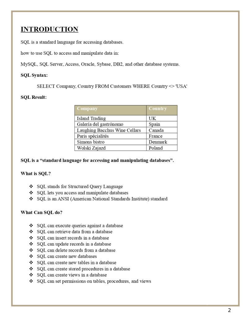 SQL Basics and Advanced PDF