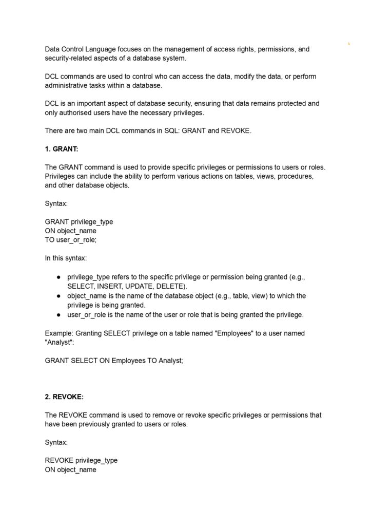SQL Complete Notes