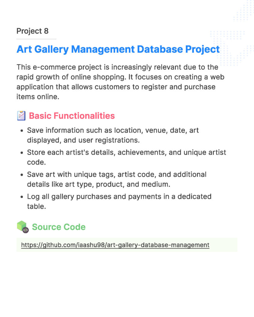 SQL Project Handbook (PDF)