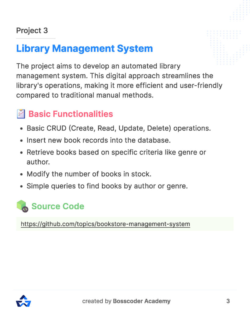 SQL Project Handbook (PDF)