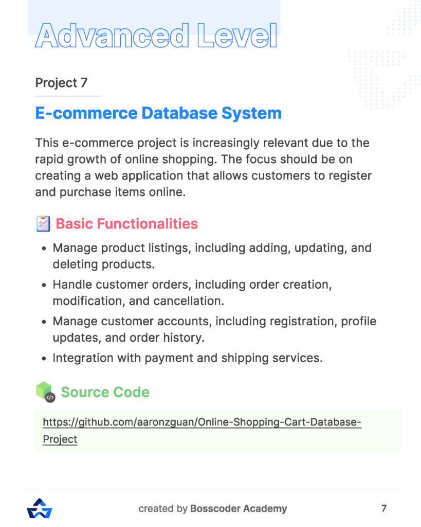 SQL Project Handbook (PDF)