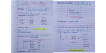 SQL Roadmap Handwritten