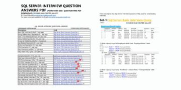 SQL Server Interview Question Answers PDF