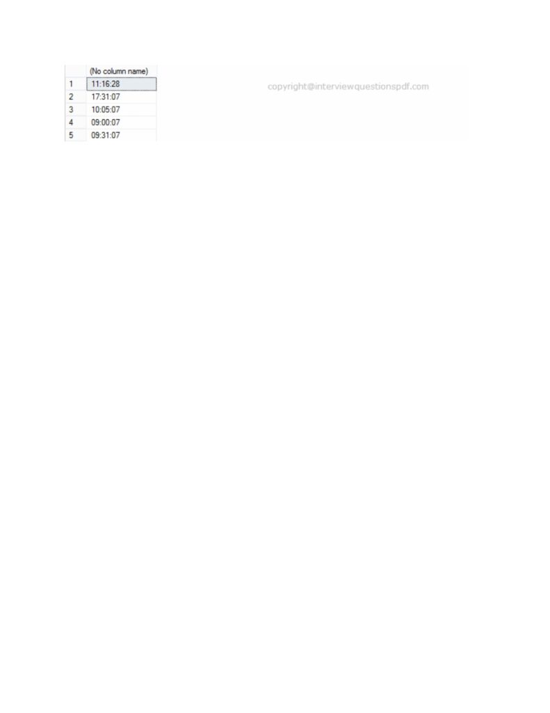SQL Server Interview Question Answers PDF
