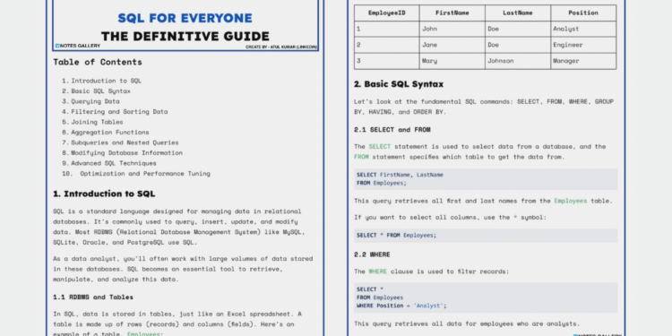 SQL for Everyone (Definitive Guide)