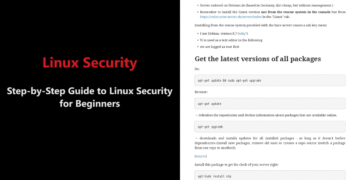 Step-by-step guide to Linux security for beginners