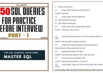TOP SQL Queries Questions - Master SQL
