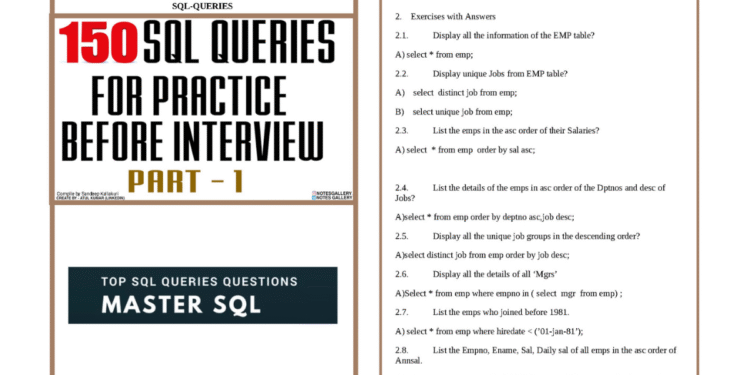 TOP SQL Queries Questions - Master SQL - it.connect4techs.com TOP SQL Queries Questions - Master SQL