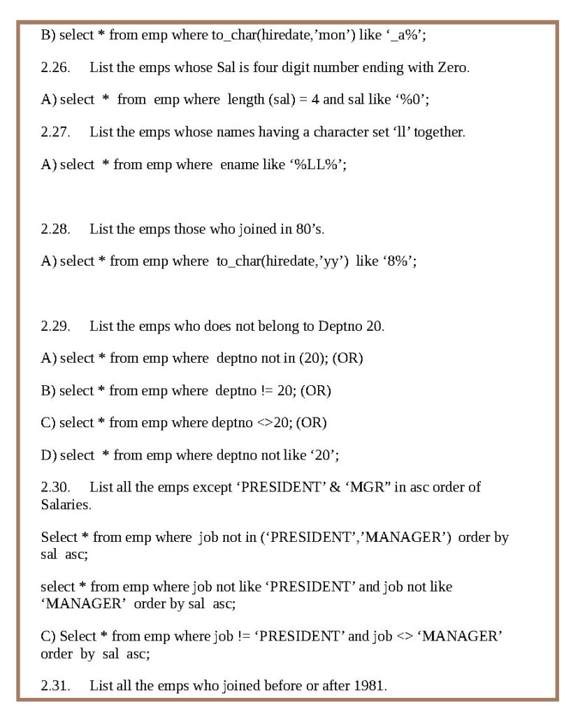 TOP SQL Queries Questions - Master SQL (PDF)