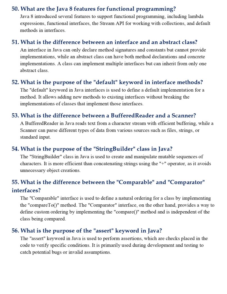 100 Most Asked Java Interview QnA