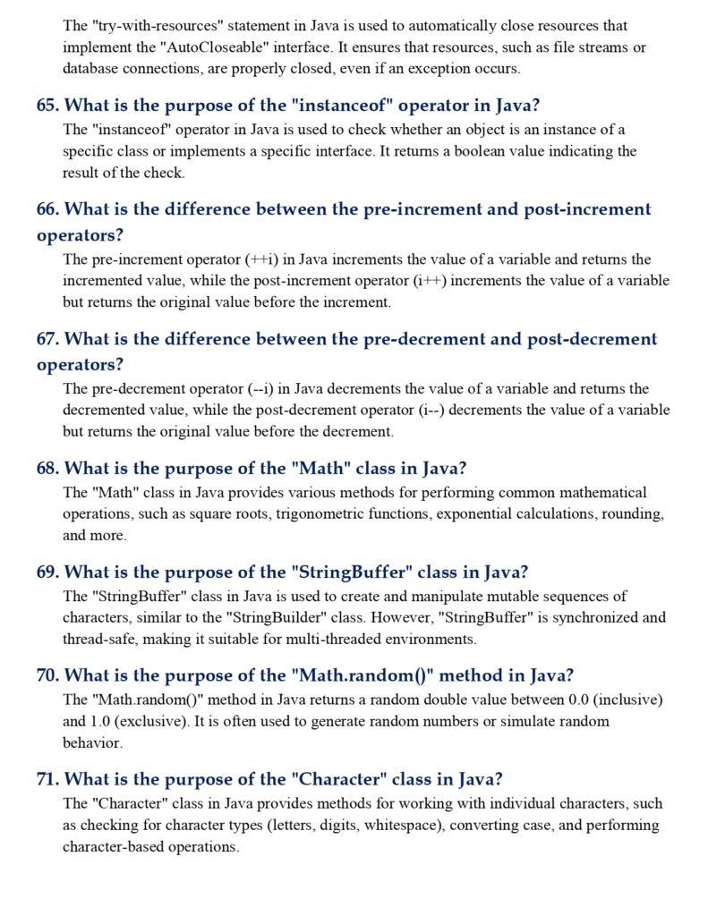 100 Most Asked Java Interview QnA
