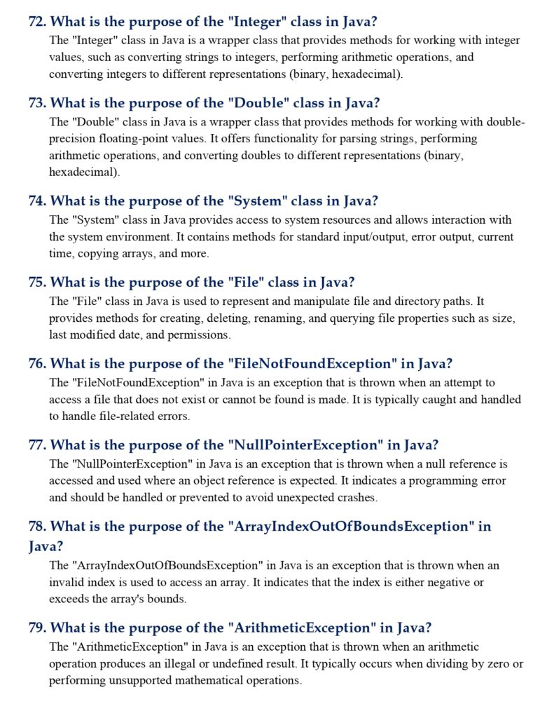 100 Most Asked Java Interview QnA