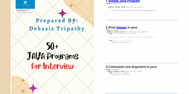 50 Java Programs For Interview - it.connect4techs.com 50 Java Programs For Interview