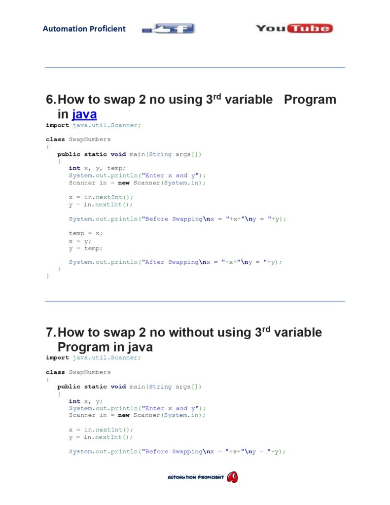 50 Java Programs For Interview