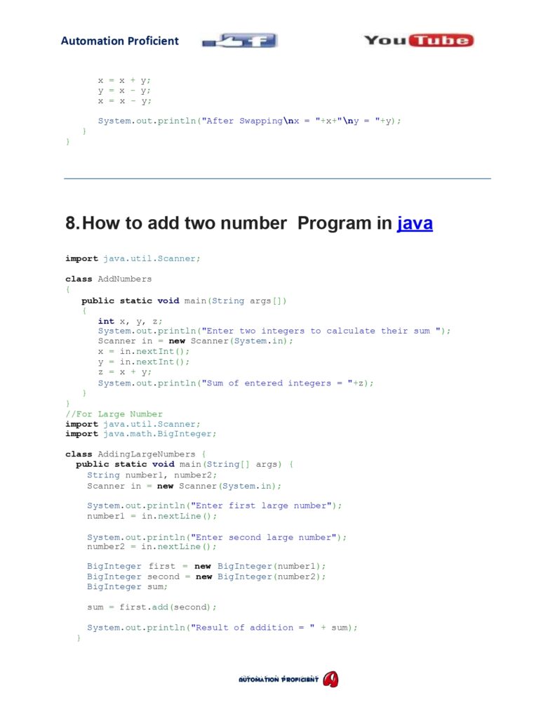 50 Java Programs For Interview
