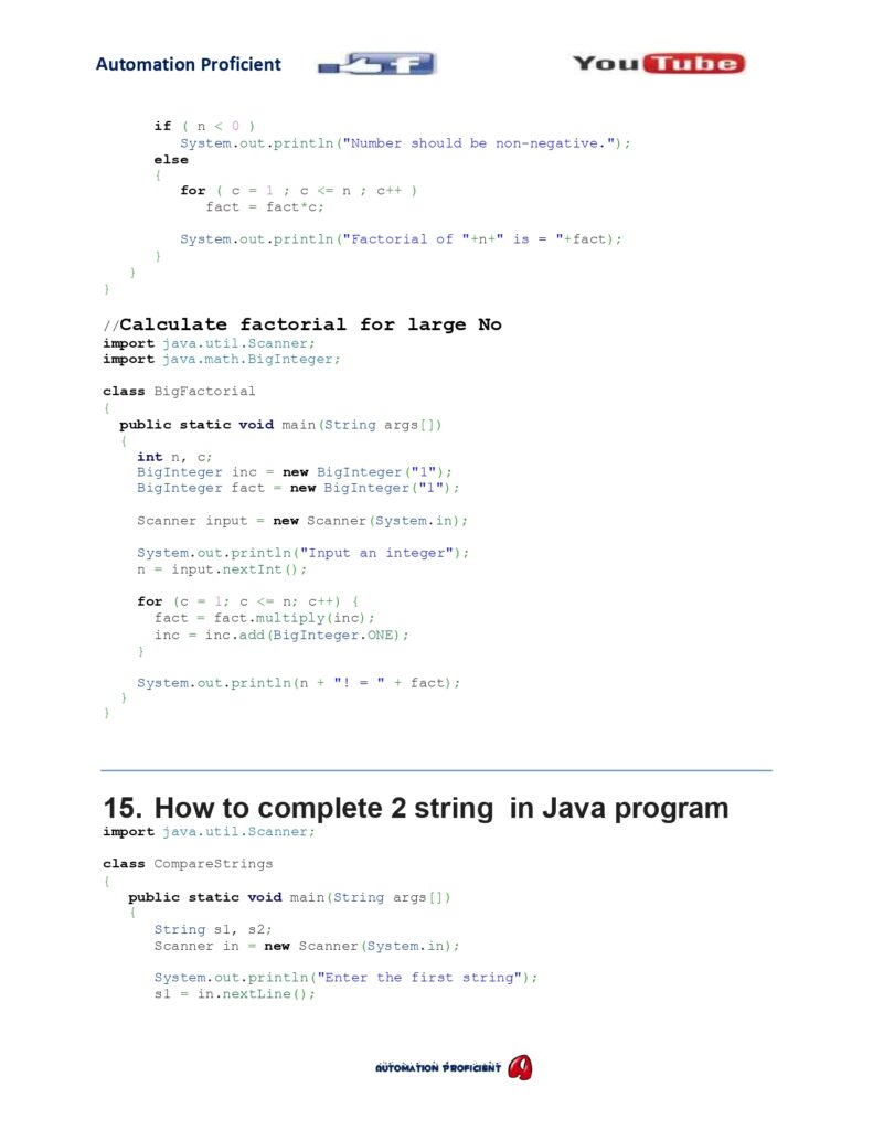 50 Java Programs For Interview