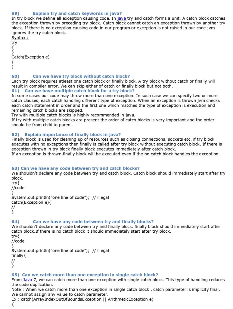 69 Core Java Interview Questions (PDF)