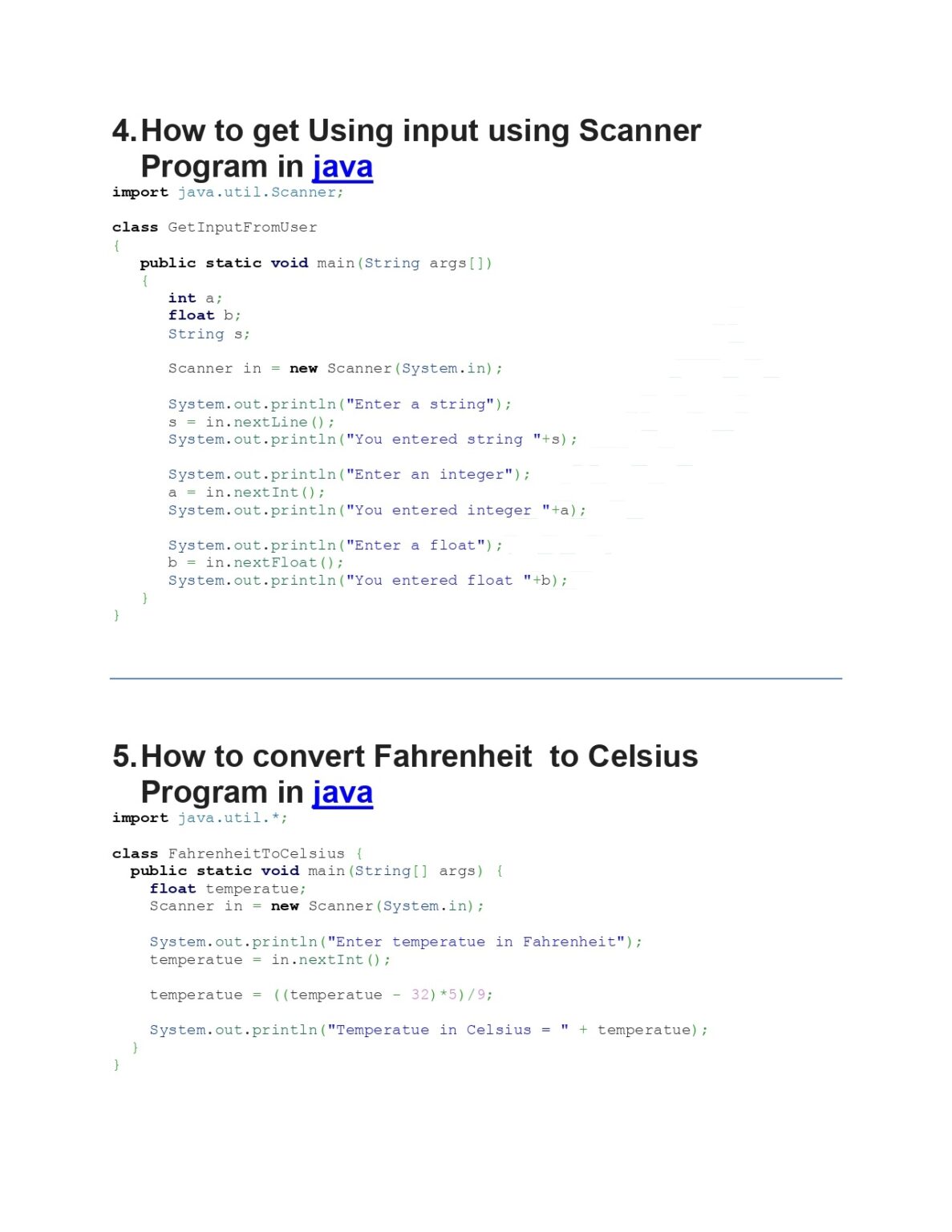 Java Programs (100 Programs) PDF - it.connect4techs.com