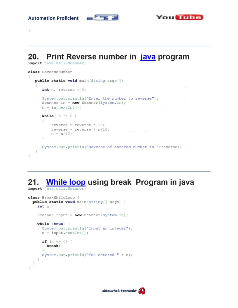 Java Programs (100 Programs) PDF