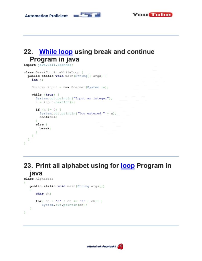 Java Programs (100 Programs) PDF