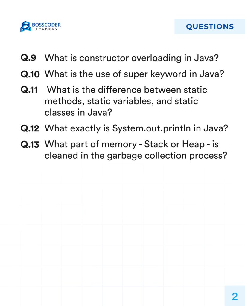 Java Questions with Answers