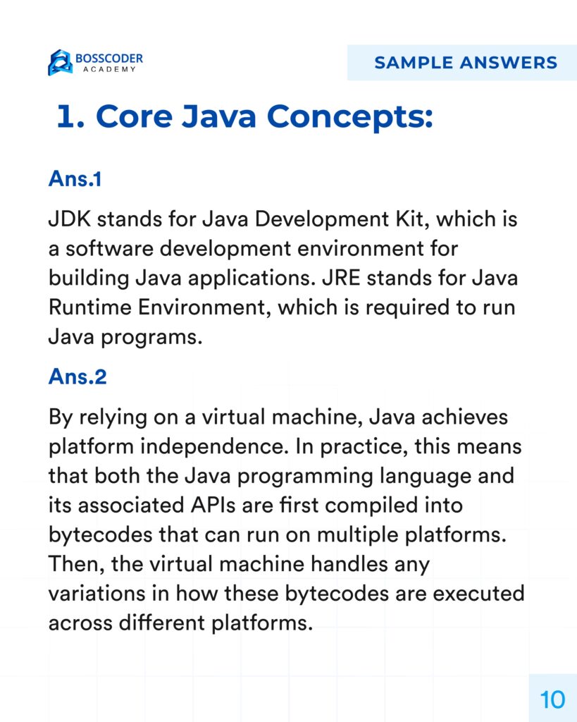 Java Questions with Answers