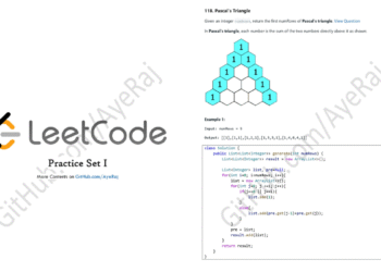 LeetCode Java Practice Solved Questions PDF