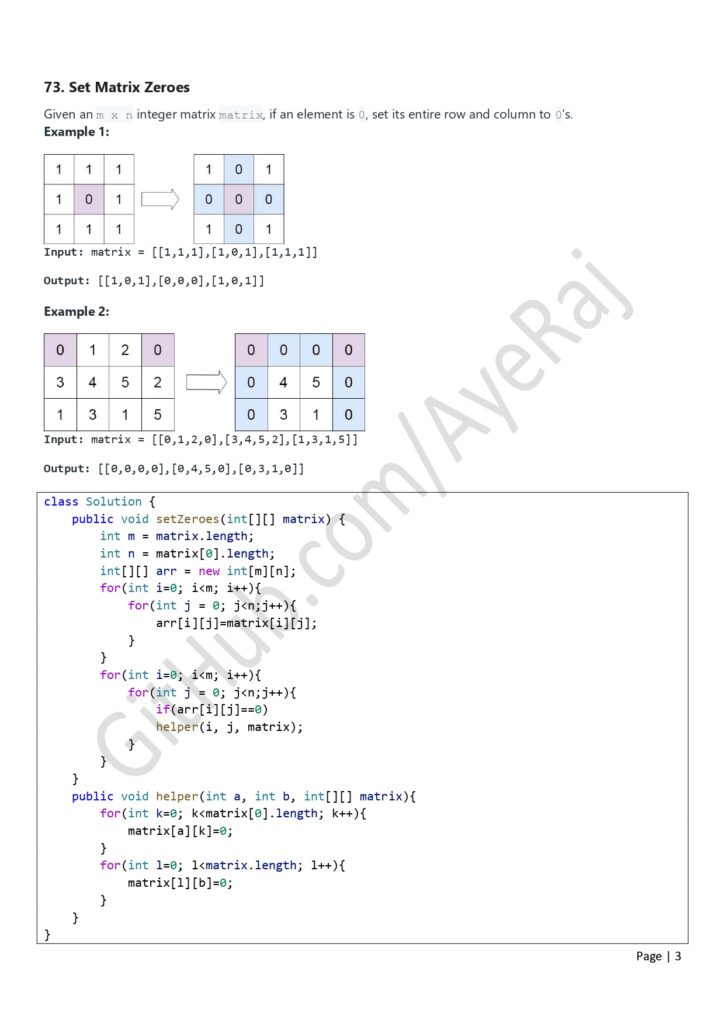 LeetCode Java Practice Solved Questions PDF