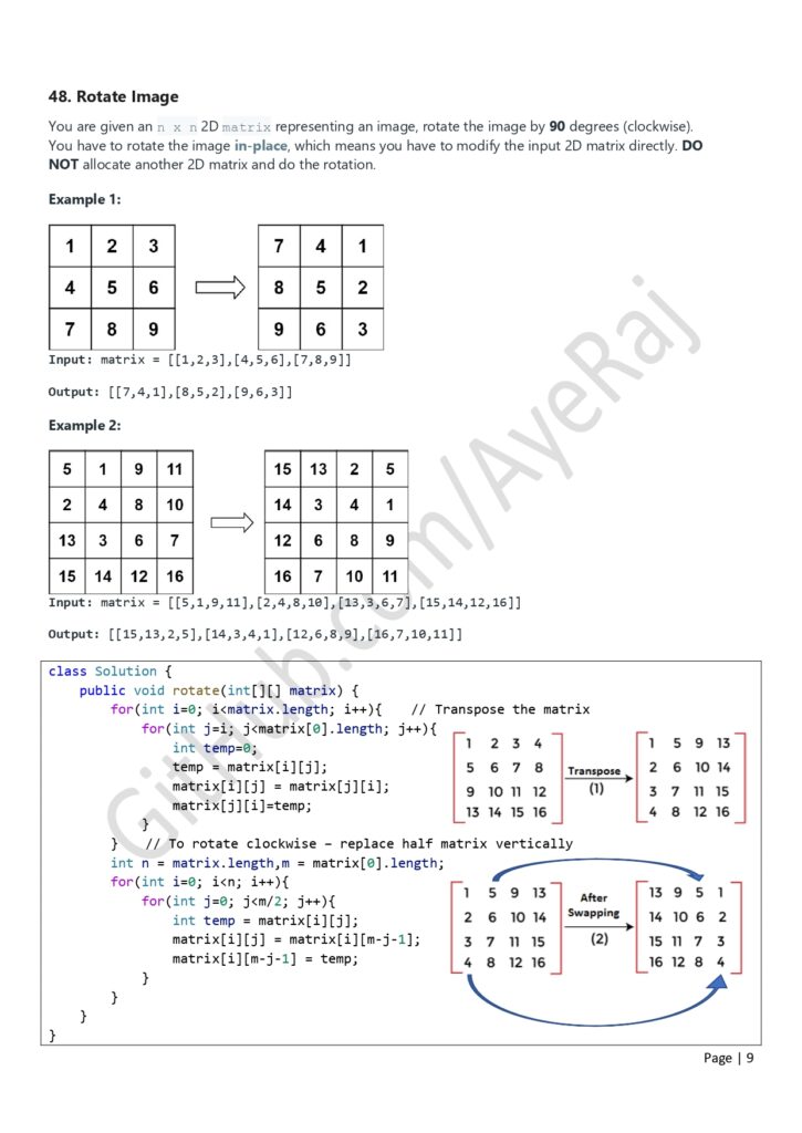 LeetCode Java Practice Solved Questions PDF