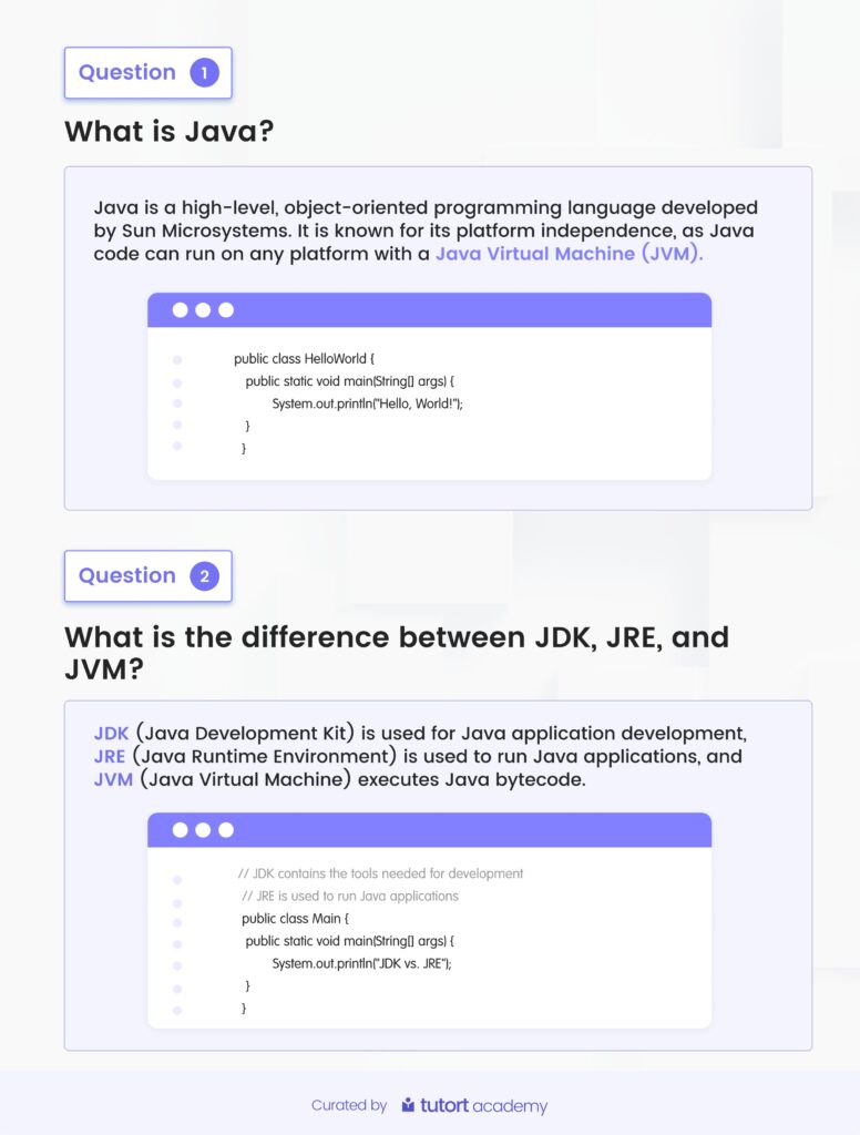 Top 50 Java Interview Questions and Answers PDF