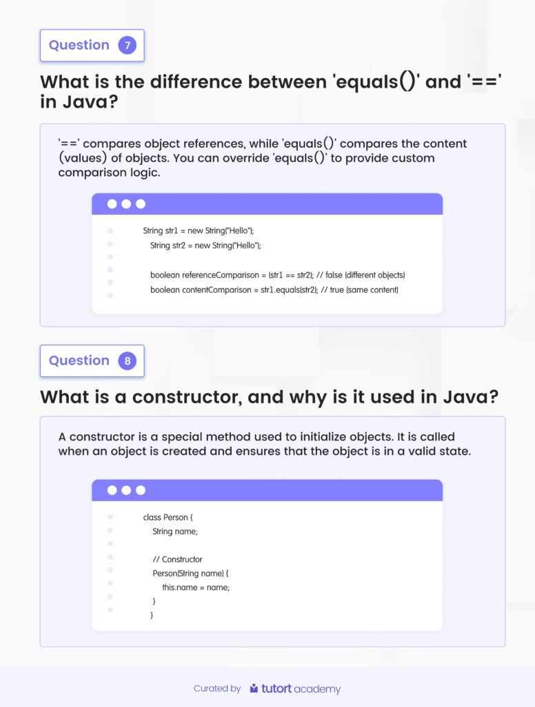 Top 50 Java Interview Questions and Answers PDF