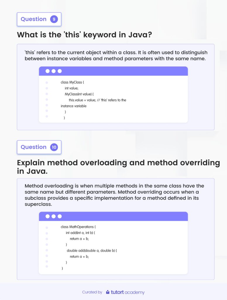 Top 50 Java Interview Questions and Answers PDF