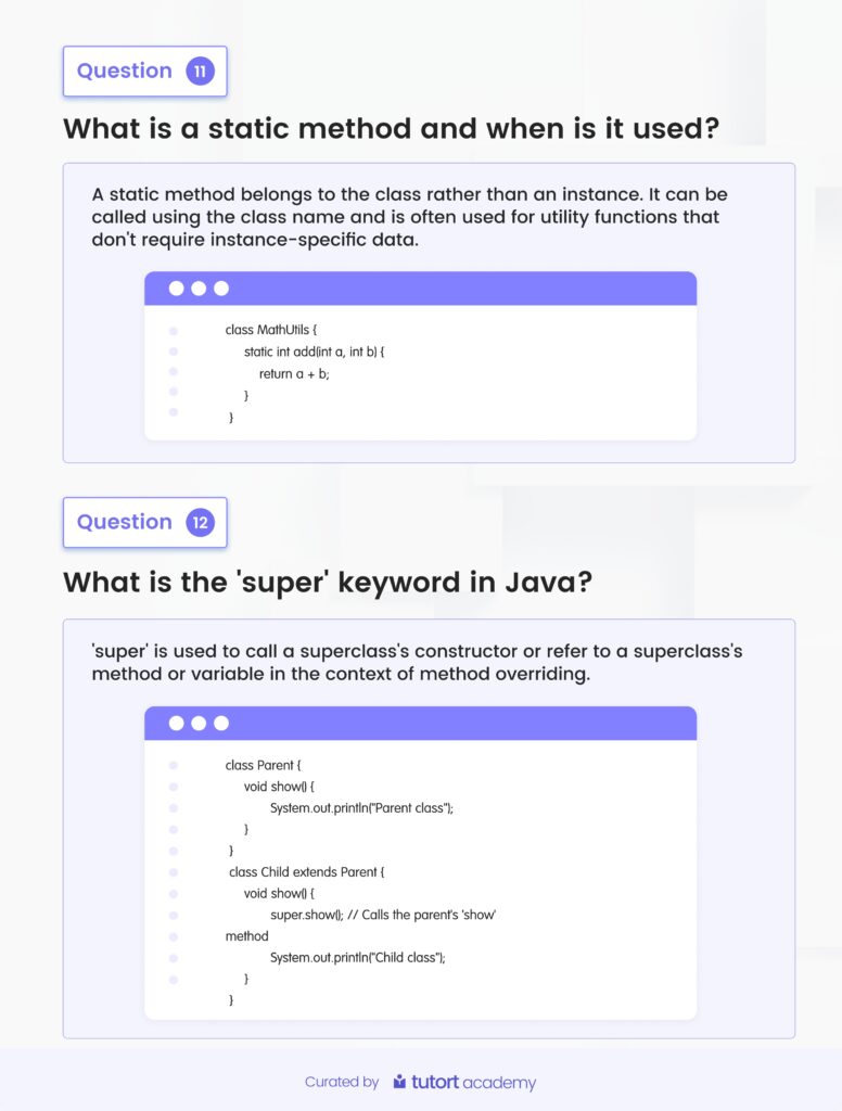 Top 50 Java Interview Questions and Answers PDF